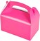 Gable Treat Boxes, Goodies Favor Box for Kids Birthday, Candy Boxes Party Favors, Weddings Events, Baby Shower, 6.25" x 3.5" x 3.5" Inch Box (Hot Pink Treat Box)
